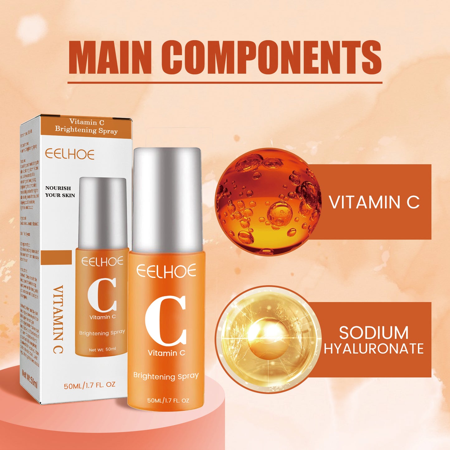 Vitamin C Moisturizing Spray – Hydrates, Lightens Acne Spots & Whitens