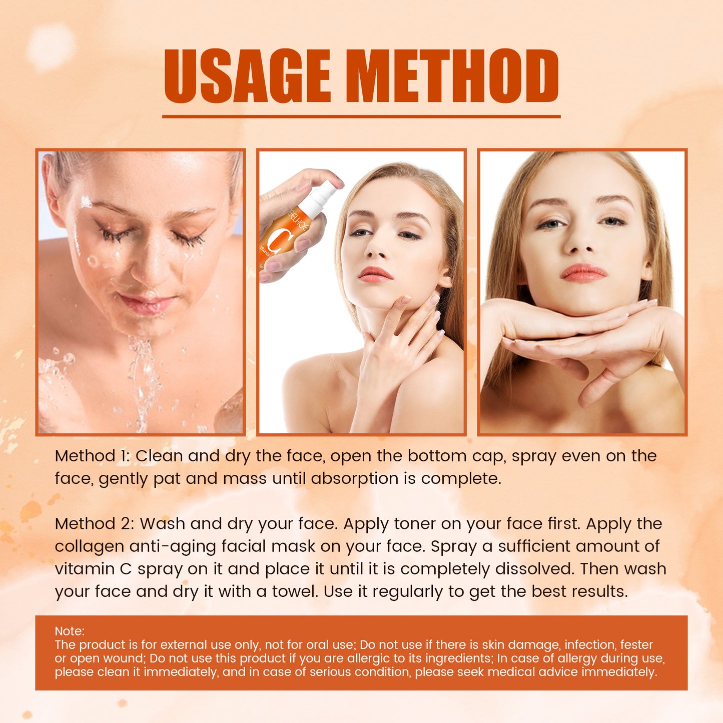 Vitamin C Moisturizing Spray – Hydrates, Lightens Acne Spots & Whitens