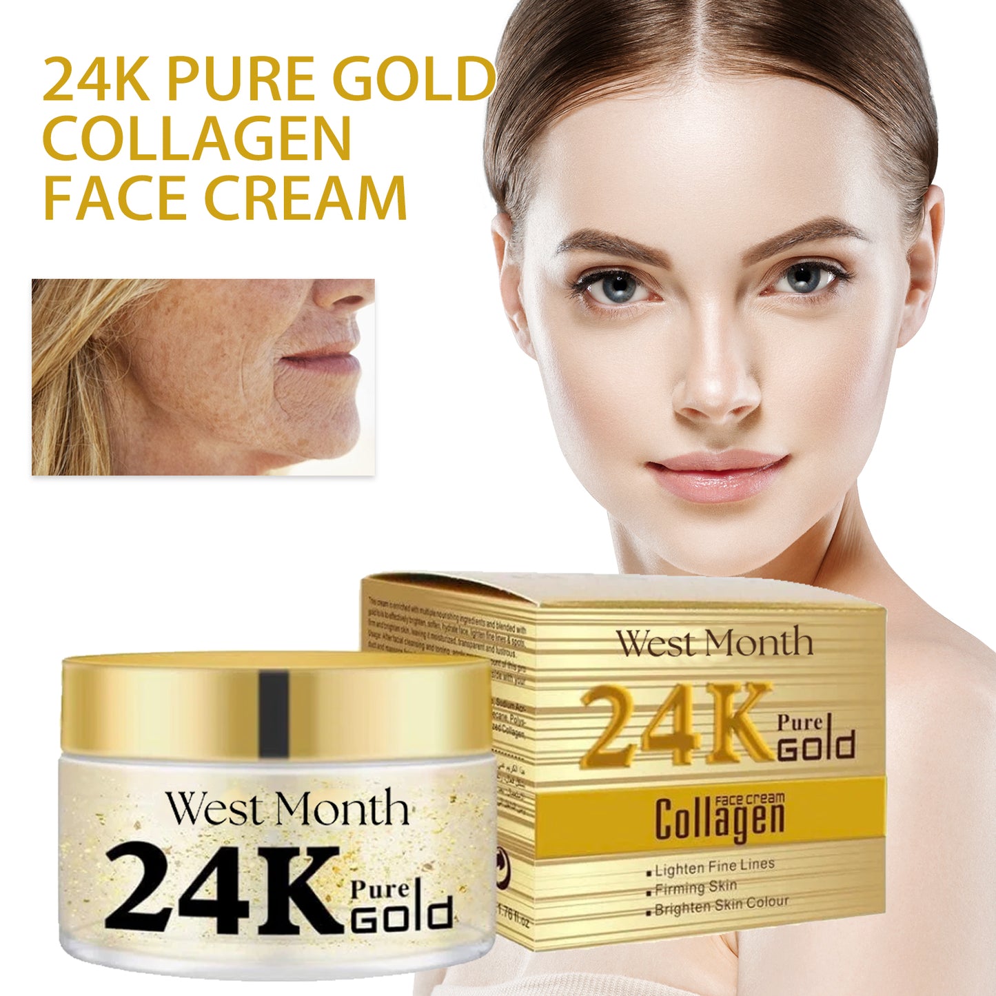 24K Collagen Cream – Brightens, Moisturizes & Reduces Fine Lines