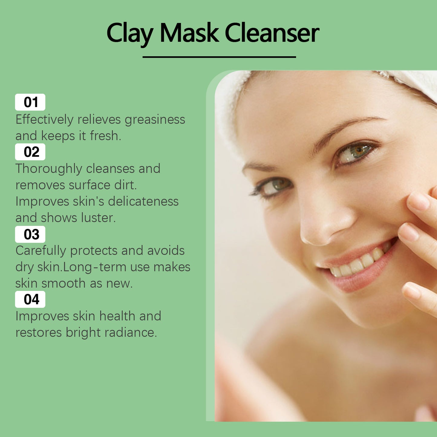 OUHOE Green Tomato Clean Clay Film Hydrating, Firming, Cleansing And Purifying Pores Facial Skin Smear Clay Film