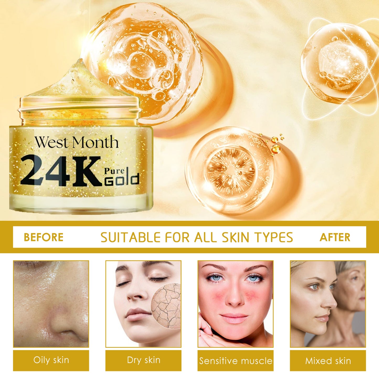 24K Collagen Cream – Brightens, Moisturizes & Reduces Fine Lines