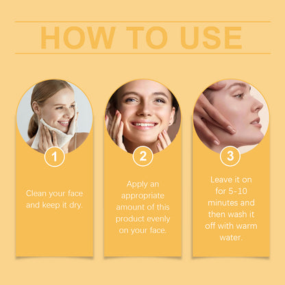 Viareline Vitamin C Deep Cleansing Mud Mask Gently Cleans, Hydrates And Moisturizes Facial Skin