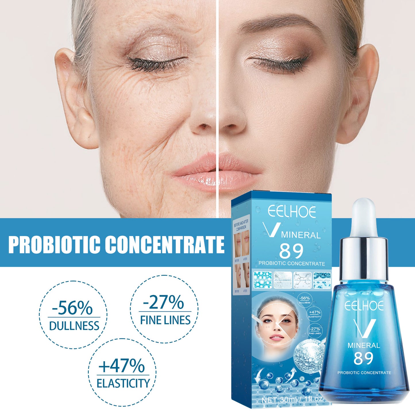 V89 Probiotic Serum Gently Nourishes Facial Skin Hydrating Skin Care Serum